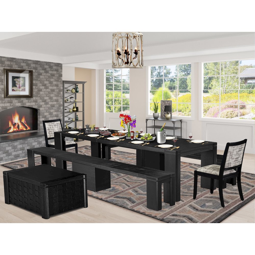 4-piece Dining Room Table Set a Rectangular Kitchen Table
