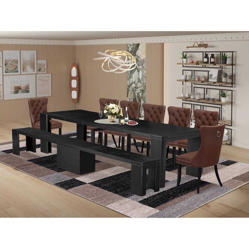 9-piece Dining Room Table Set a Rectangular Kitchen Table