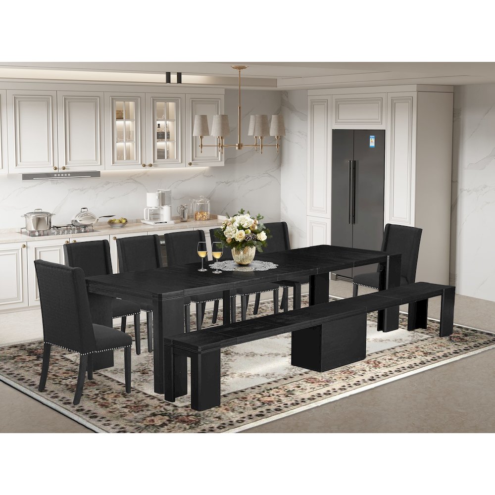 9-piece Dining Room Table Set a Rectangular Kitchen Table
