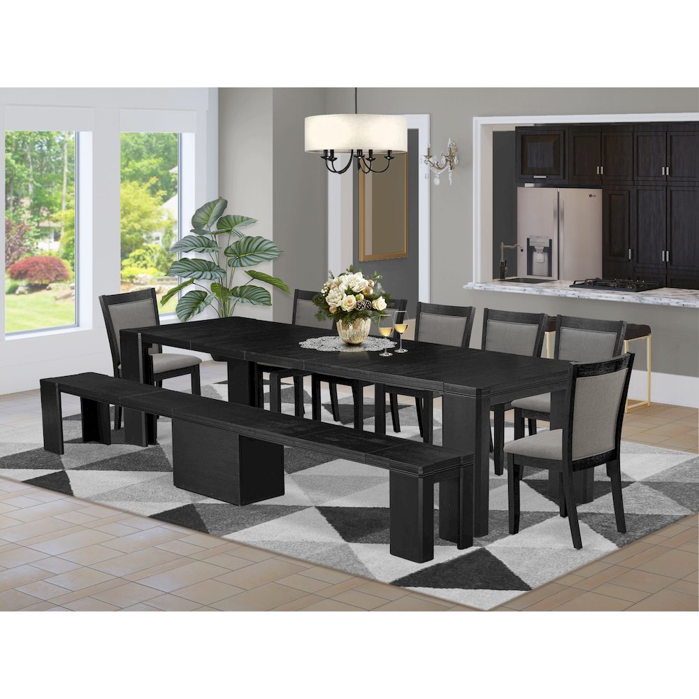 9-piece Dining Room Table Set a Rectangular Dining Table