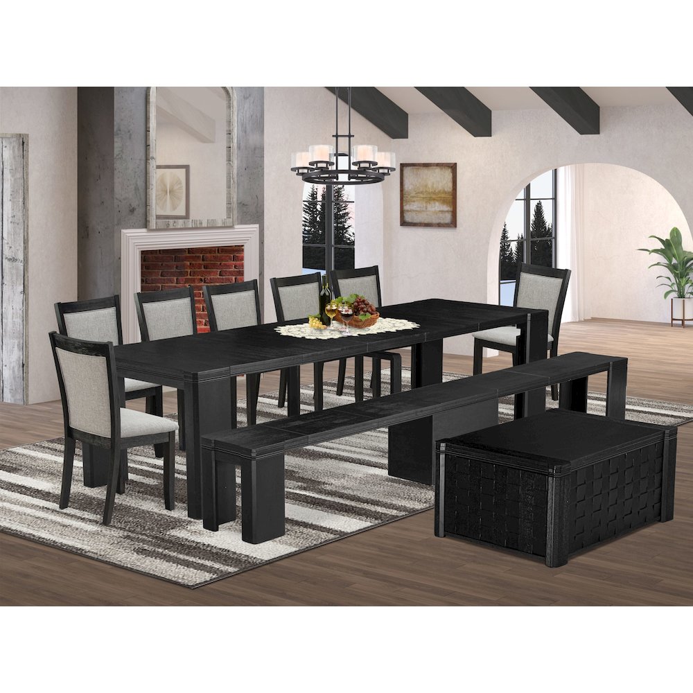 10-piece Dining Room Table Set a Rectangular Kitchen Table with coffee Table