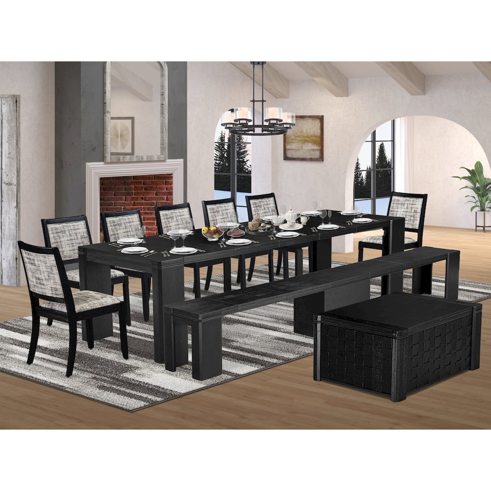 10-piece Dining Room Table Set a Rectangular Kitchen Table with a coffee Table