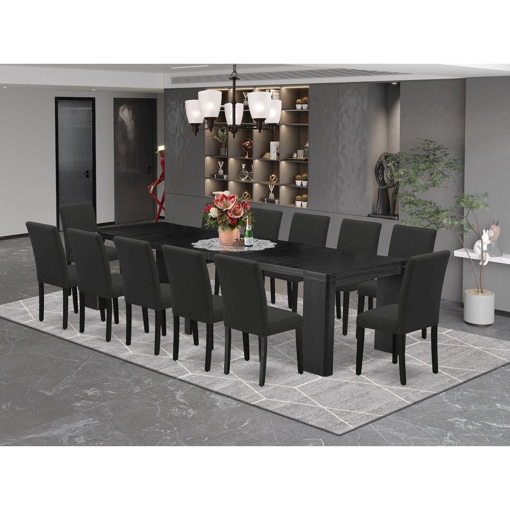 13-piece Modern Dining Room Table Set a Rectangular Kitchen Table
