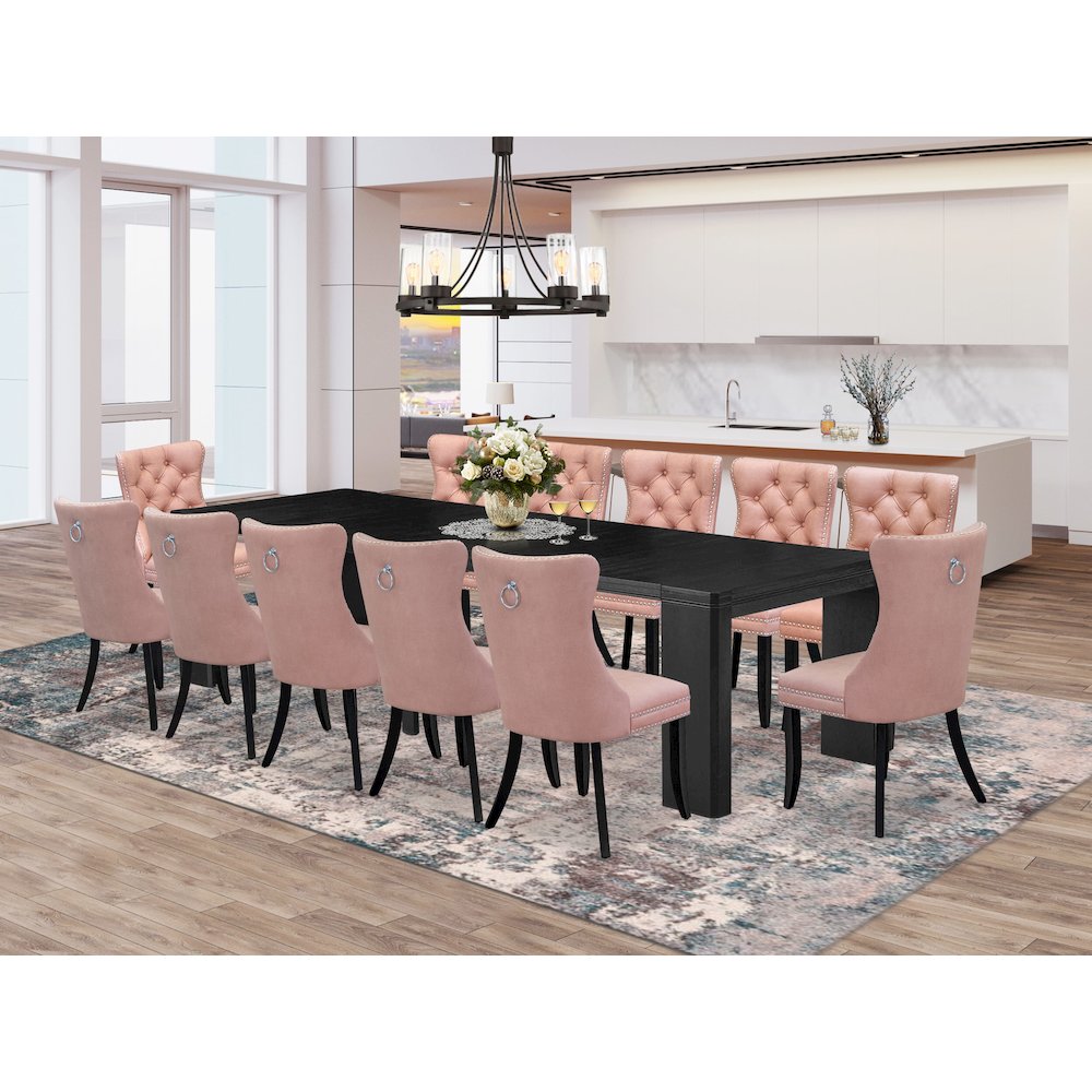13-piece Modern Dining Room Table Set a Rectangular Kitchen Table