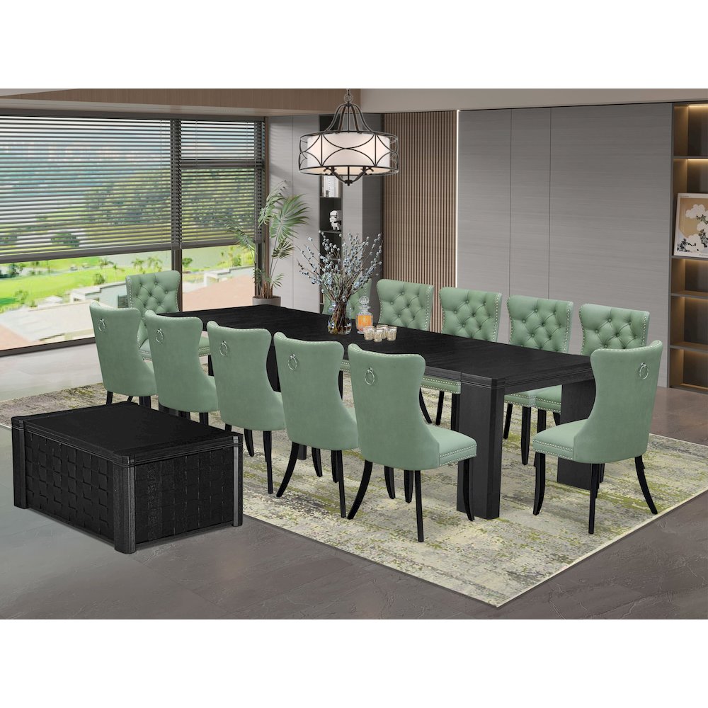 14-piece Dining Room Table Set a Rectangular Kitchen Table with a coffee Table