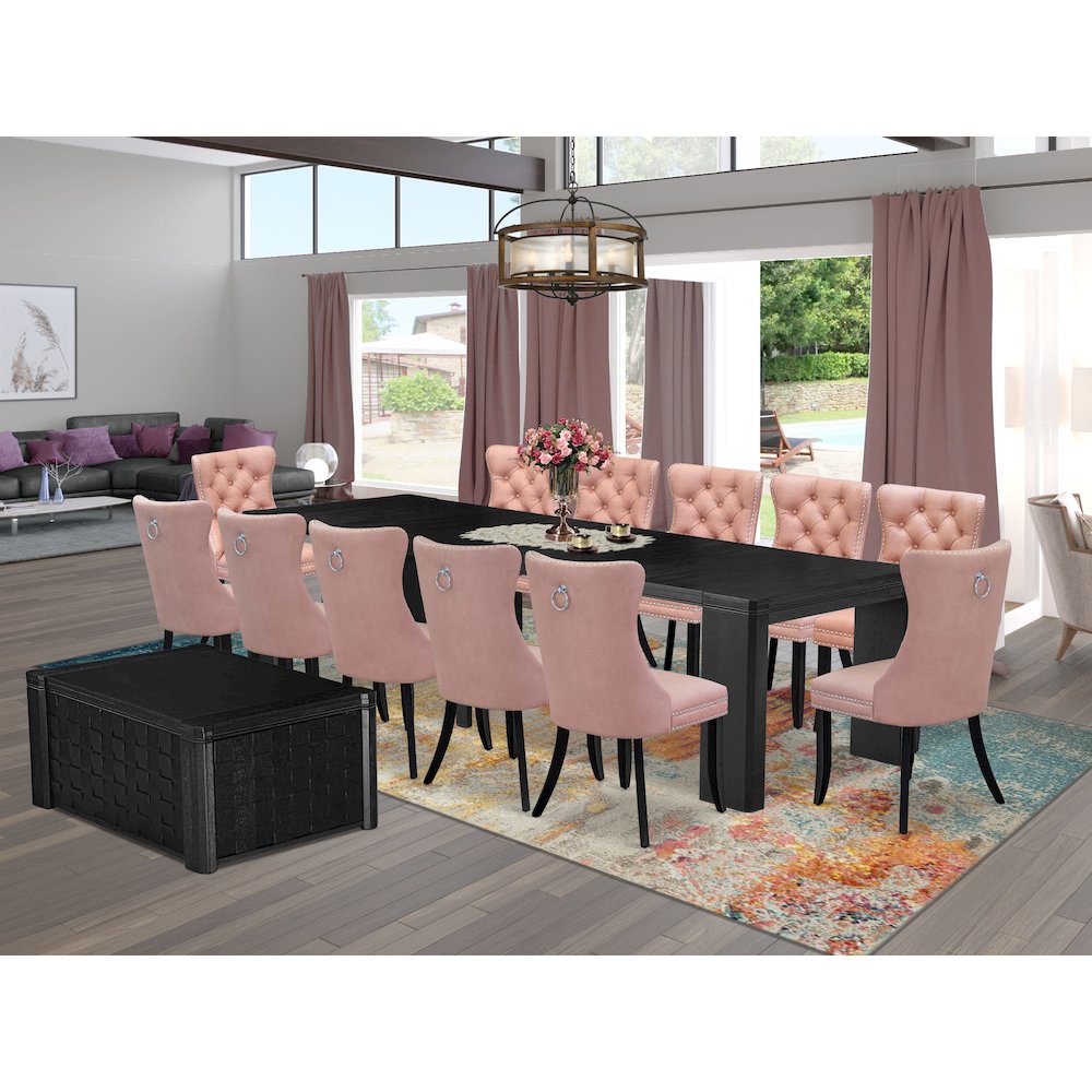 14-piece Dining Room Table Set a Rectangular Dining Table with a coffee Table