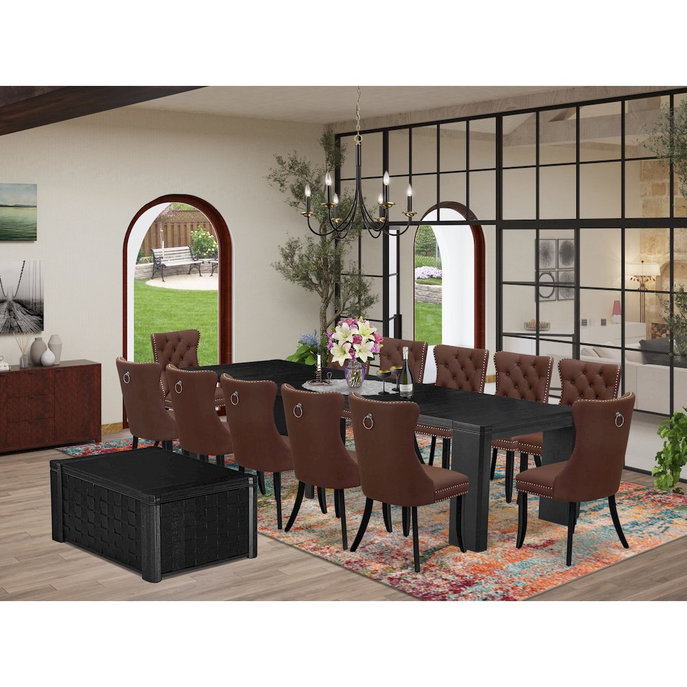 14-piece Dining Room Table Set a Rectangular Kitchen Table with a coffee Table