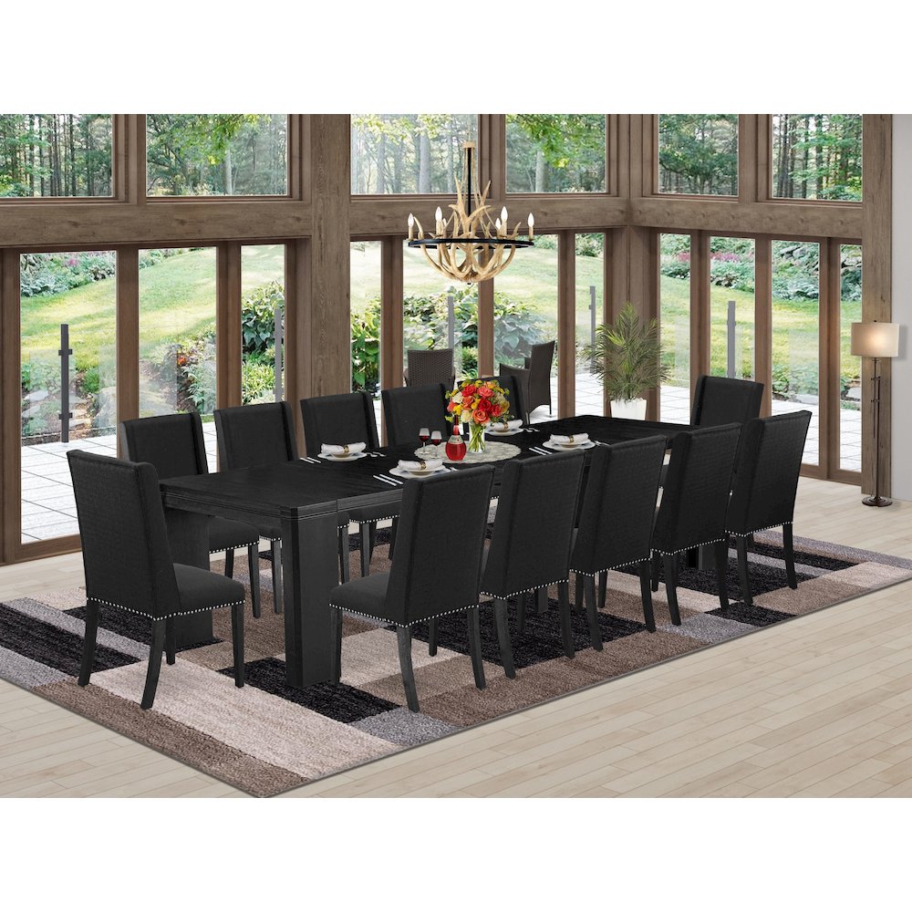 13-piece Modern Dining Room Table Set a Rectangular Kitchen Table