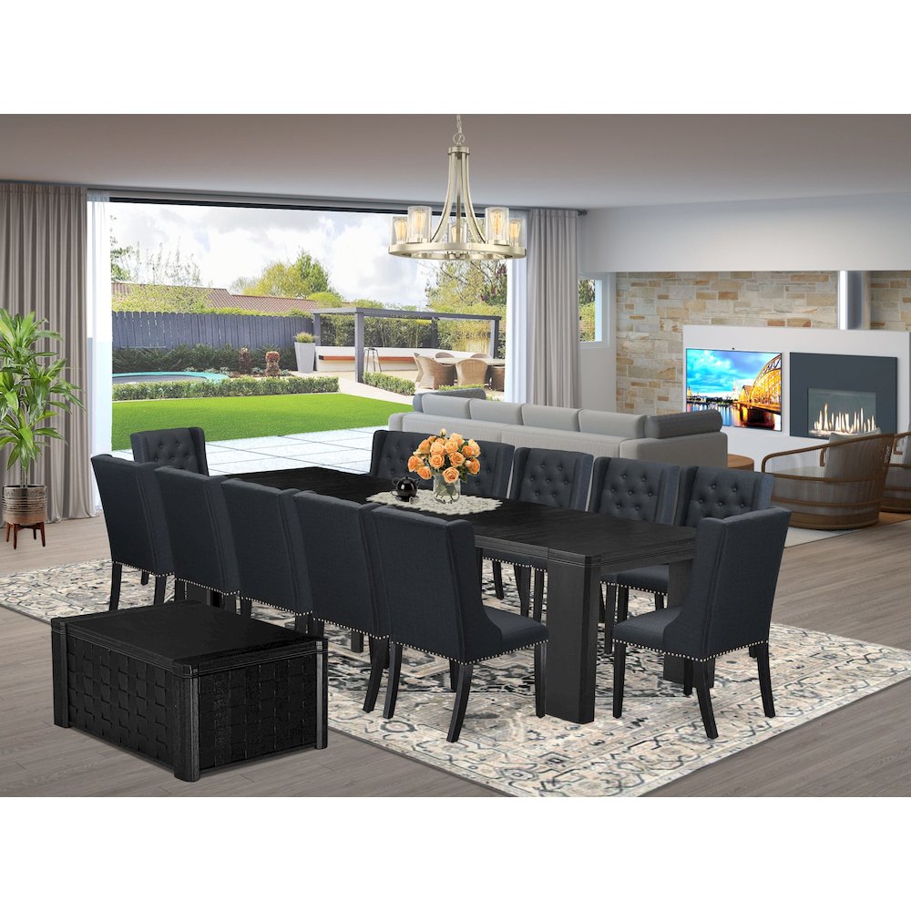 14-piece Dining Room Table Set a Rectangular Dining Table with a coffee Table
