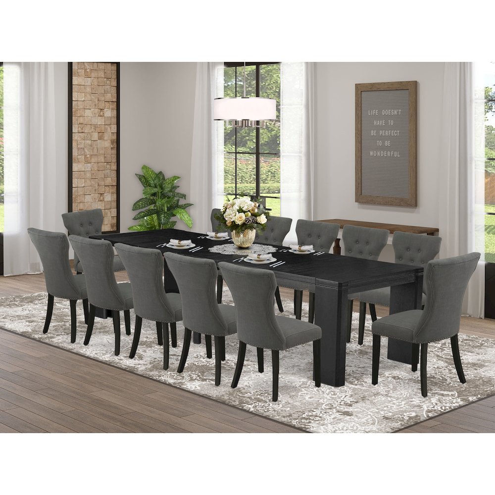 13-piece Modern Dining Room Table Set a Rectangular Kitchen Table