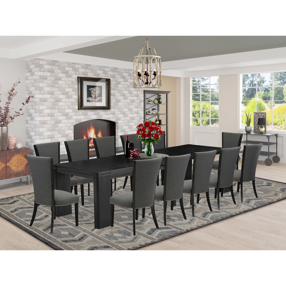 13-piece Modern Dining Room Table Set a Rectangular Kitchen Table