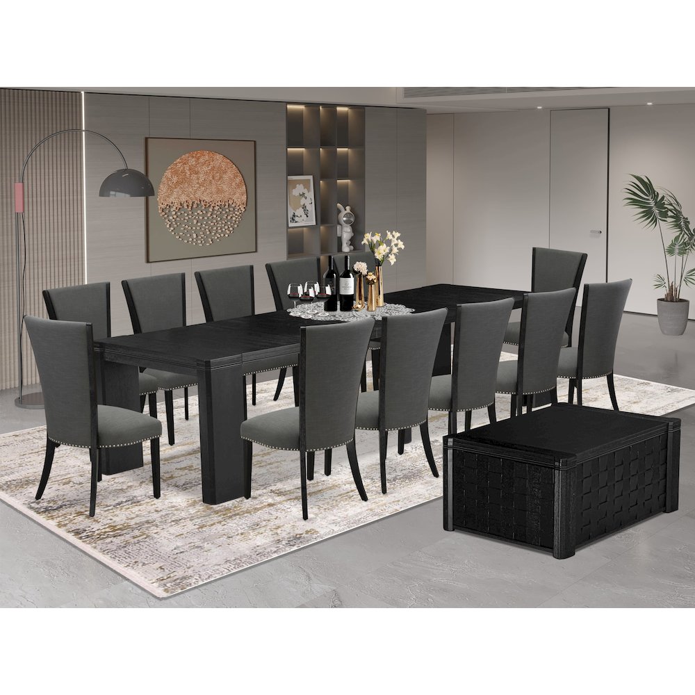 14-piece Dining Room Table Set a Rectangular Dining Table with a coffee Table