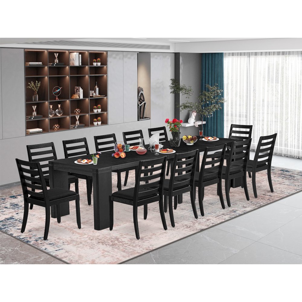13-piece Modern Dining Room Table Set a Rectangular Dining Table