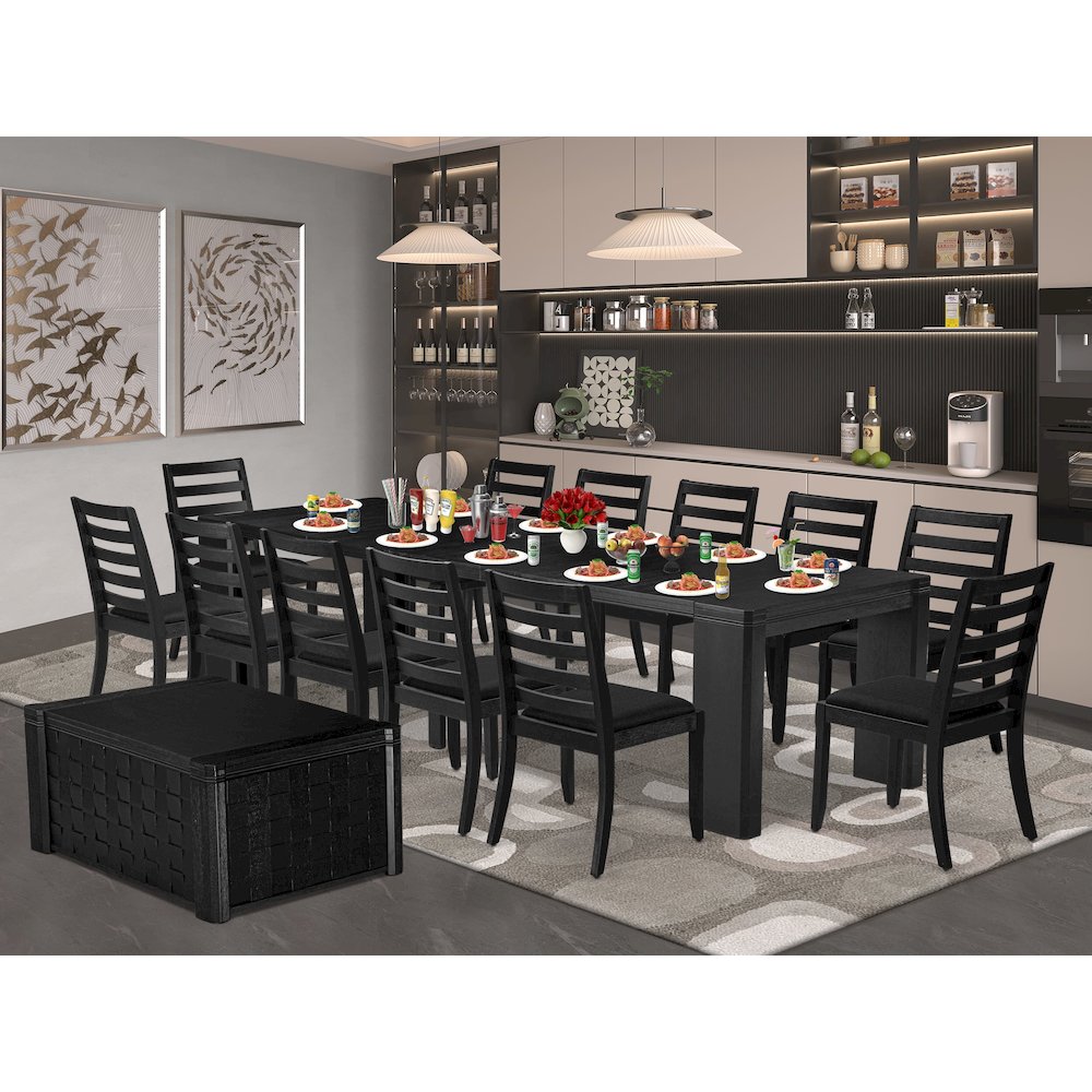 14-piece Modern Dining Room Table Set a Rectangular Dining Table