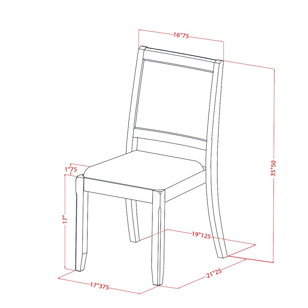 Dining Room Chair with Light Gray Faux Leather and upholstered back
