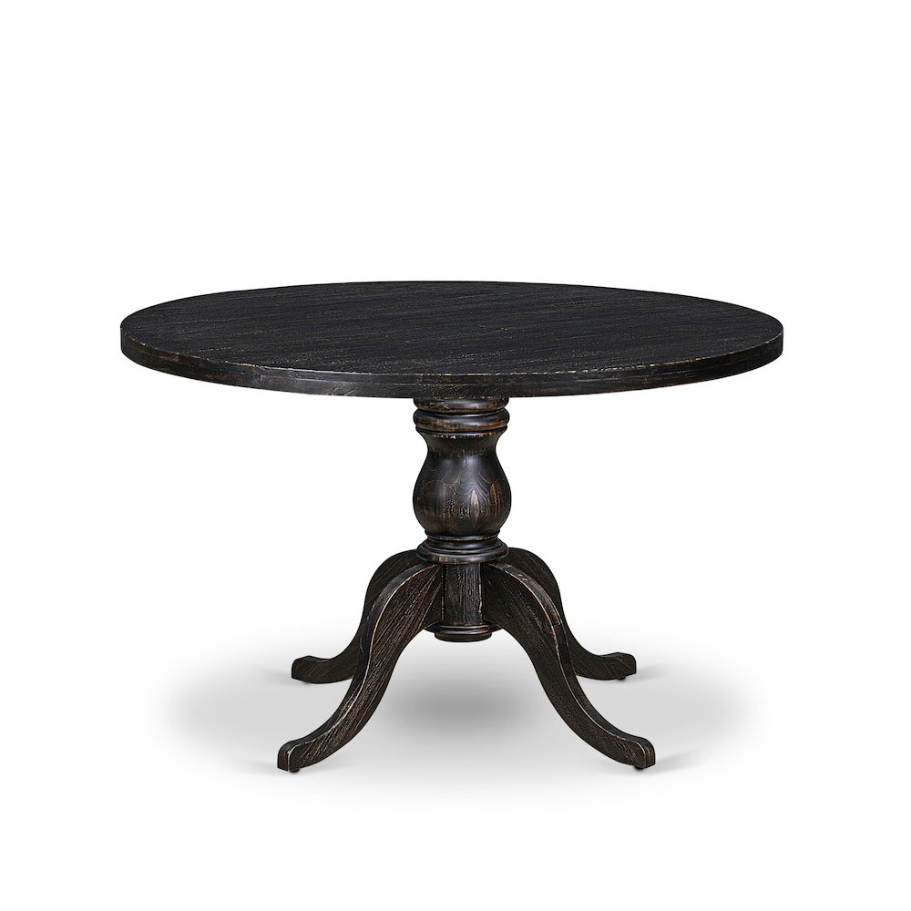 5 Piece Dining Table Set Includes 48″ Round Table In Navy Blue Color