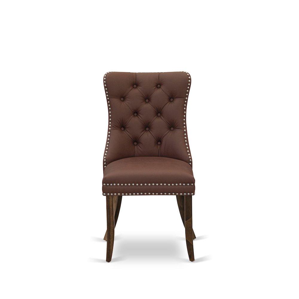 5-Pc Dining Room Set Consist A Kitchen Table And 4 Burgundy Upholstered Chairs