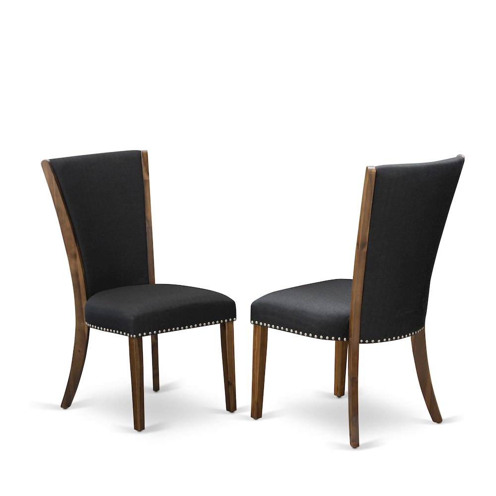5 Piece Dining Table Set For 4 Includes 48″ Round Table In Black Color