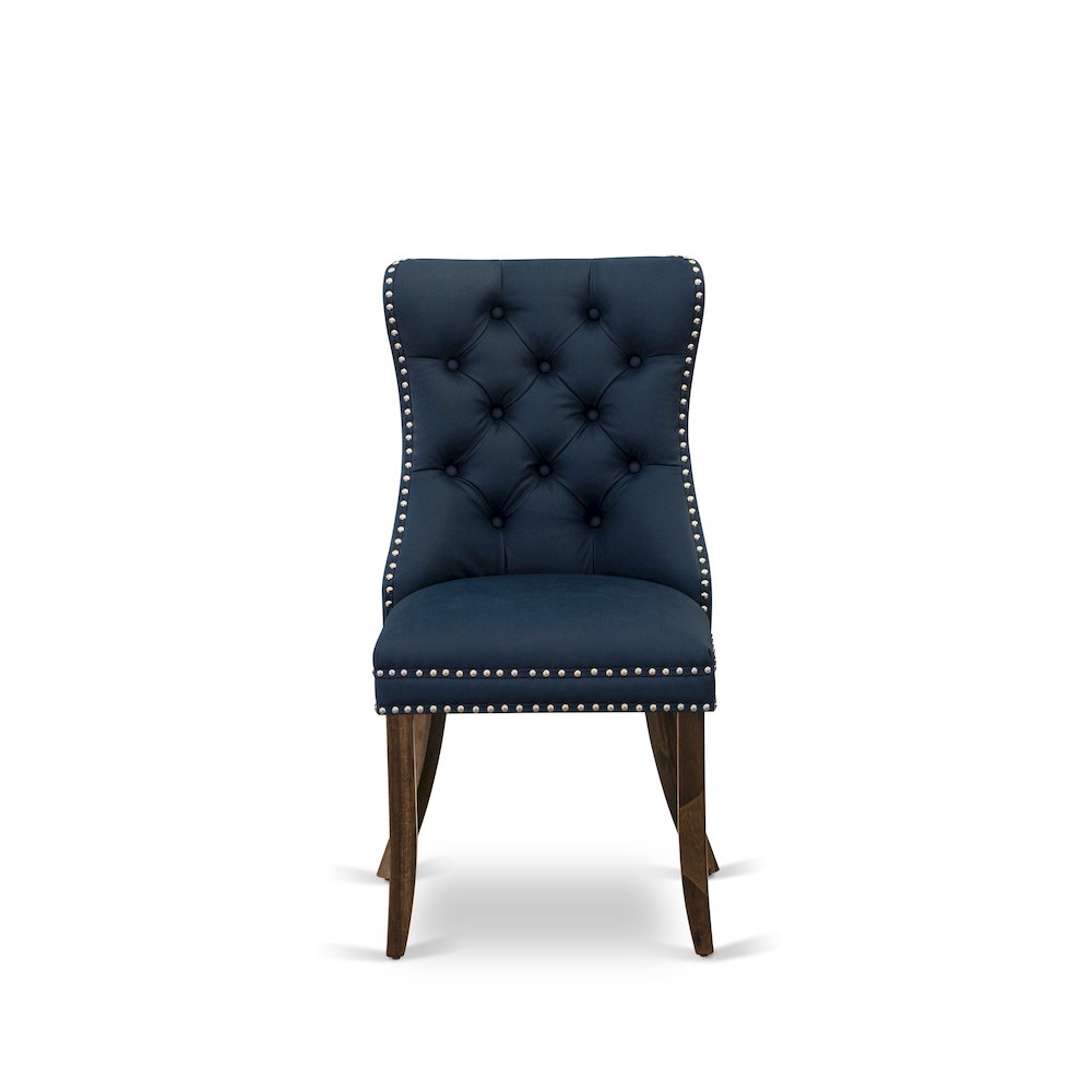 7-Piece Dining Table Set In Navy Blue Color