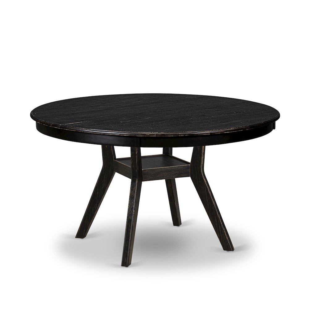 7 Piece Dining Table Set Contains 54″ Round Table In Navy Blue Color
