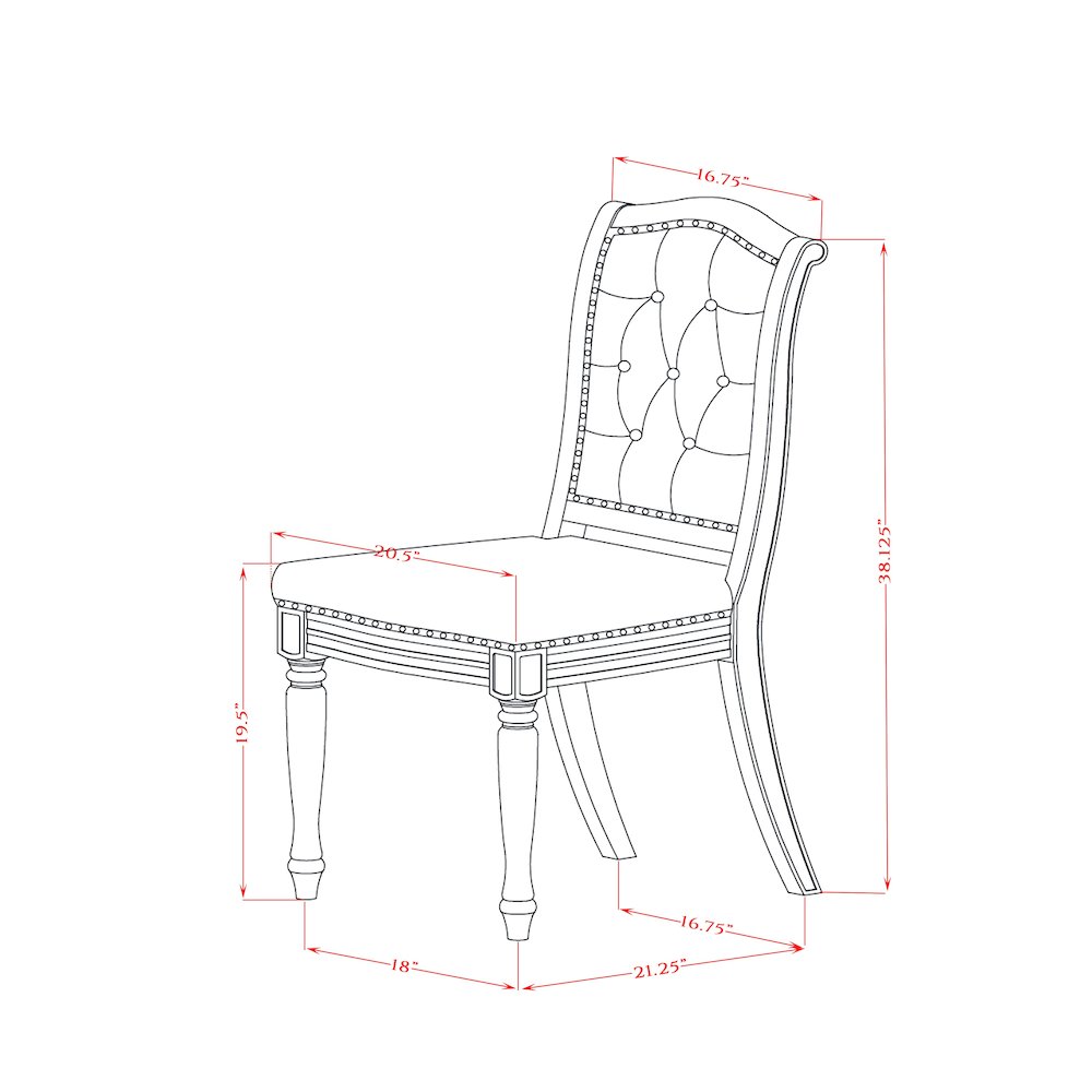 7 Pieces Dining Room set of a Rectangular Dining Table and 6 Kitchen Chairs