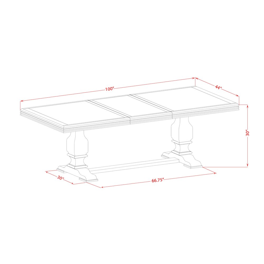 7 piece Modern Dining Table Set consists of a Dining Table and 6 Kitchen Chairs