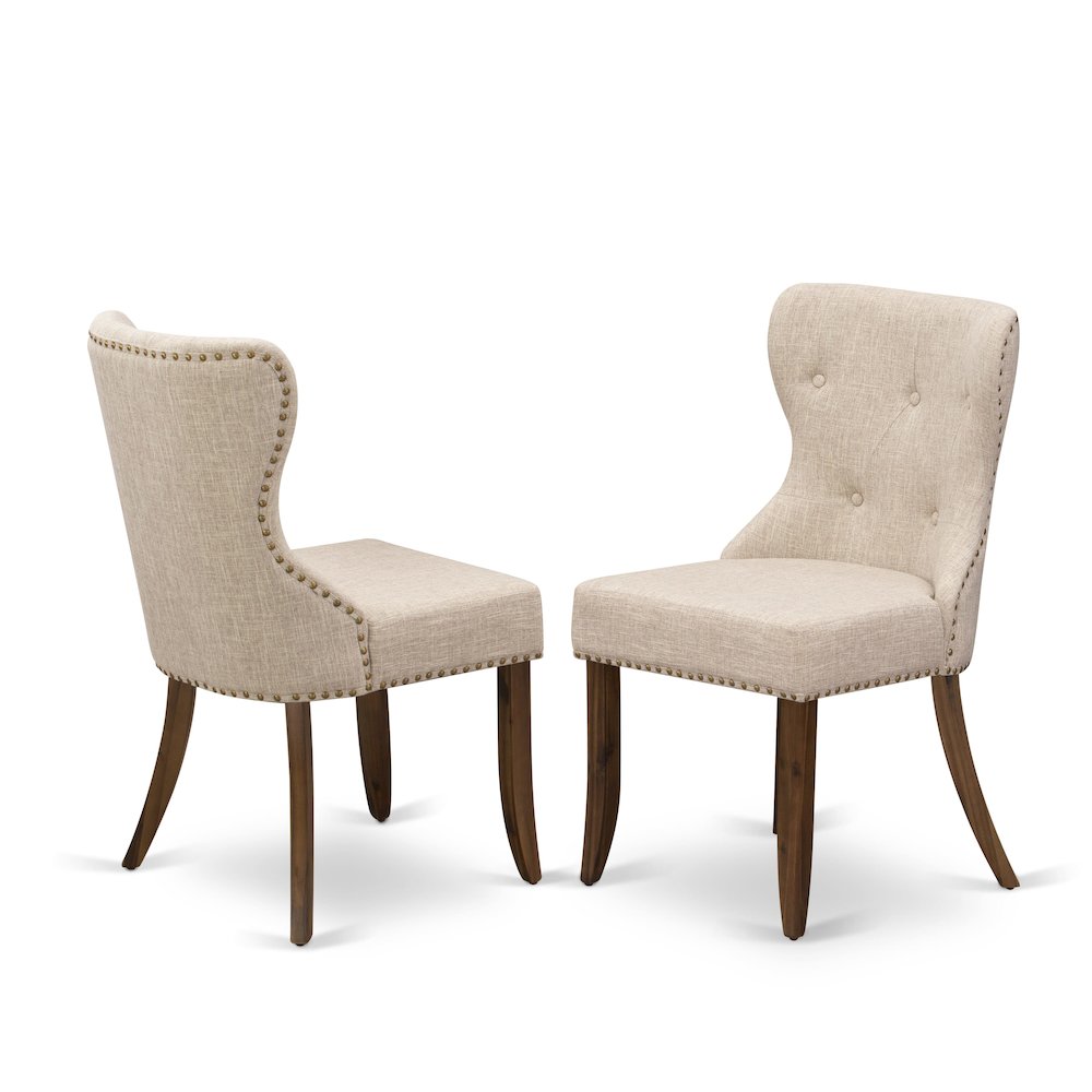 5 Piece Dinette Set For 4 Includes 54″ Round Table In Light Tan Color