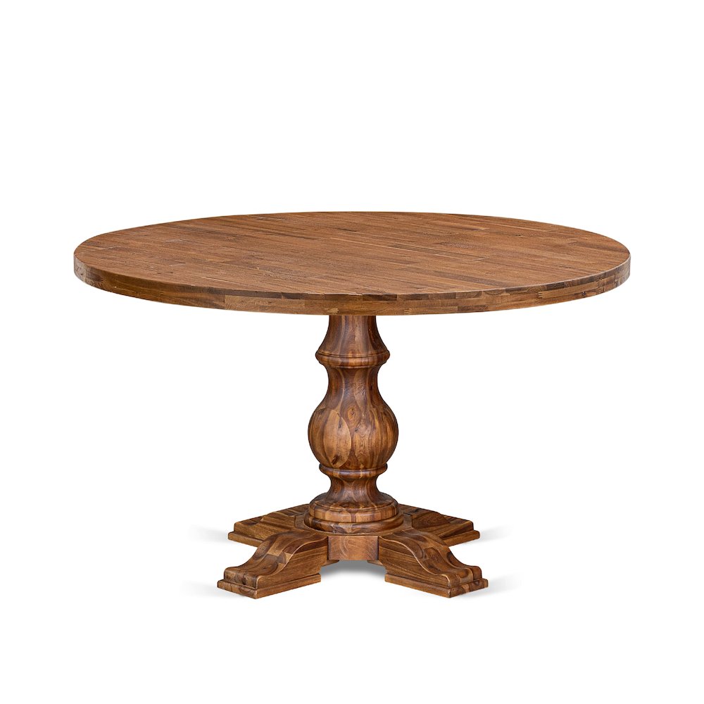 5 Piece Dining Table Set For 4 Includes 54″ Round Table In Black Color