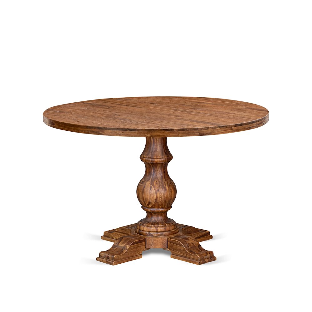 5 Piece Dining Table Set For 4 Includes 48″ Round Table In Black Color