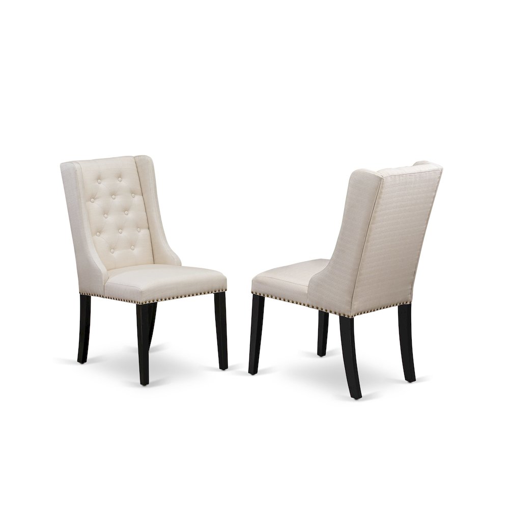 5 piece kitchen table set of a dinner table and 4 upholstered chairs