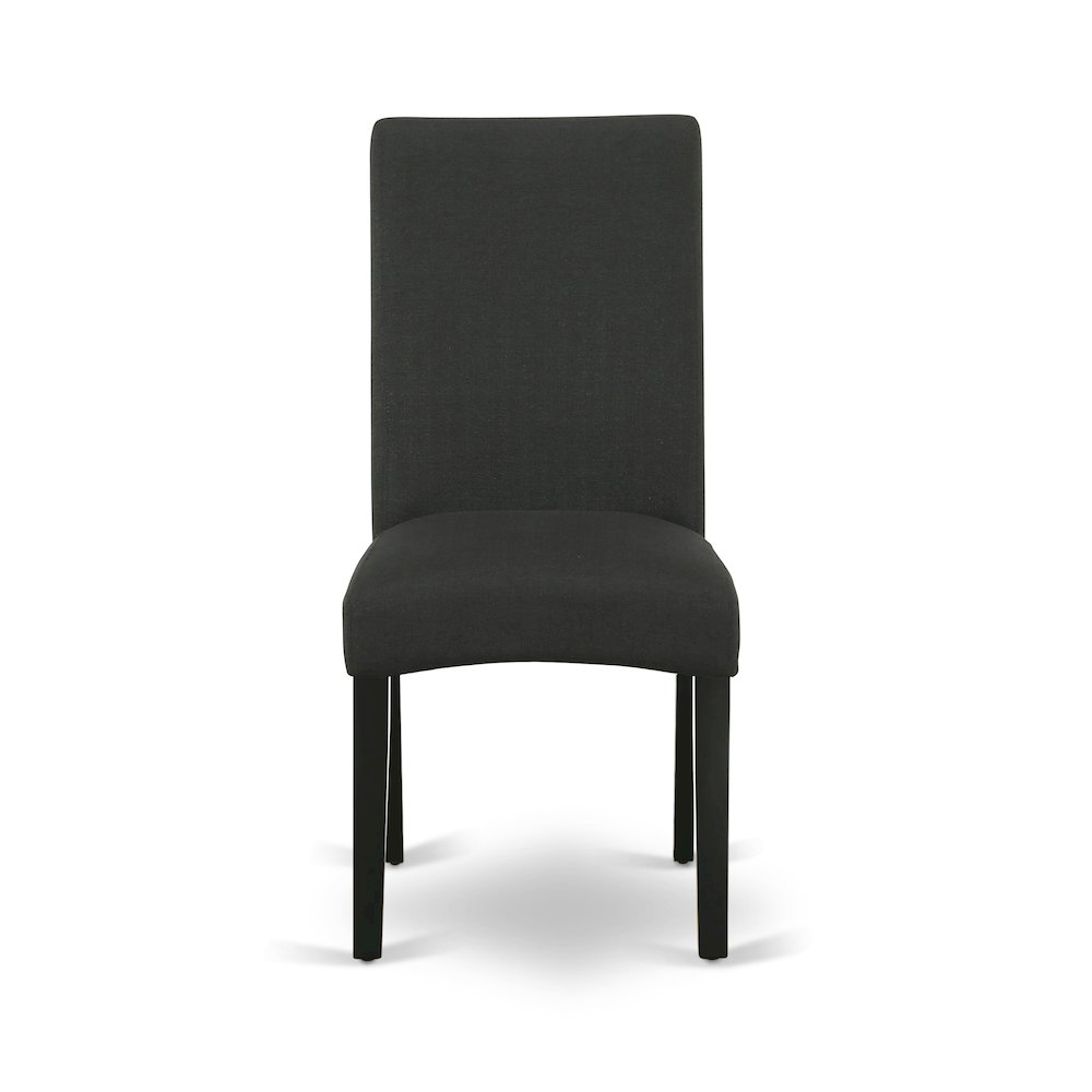 5 piece modern dining set of a breakfast table and 4 Linen Fabric kitchen chairs