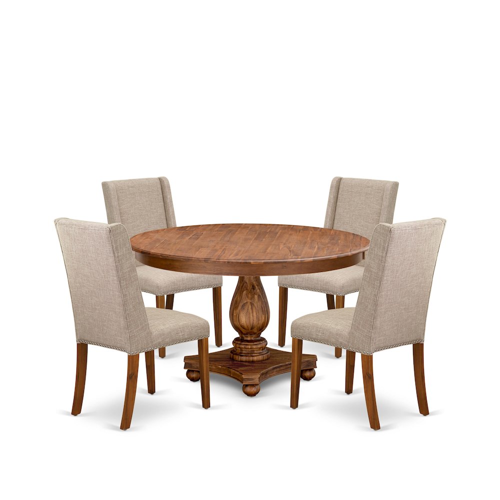 5-Piece Dining Table Set Of A Mid Century Table