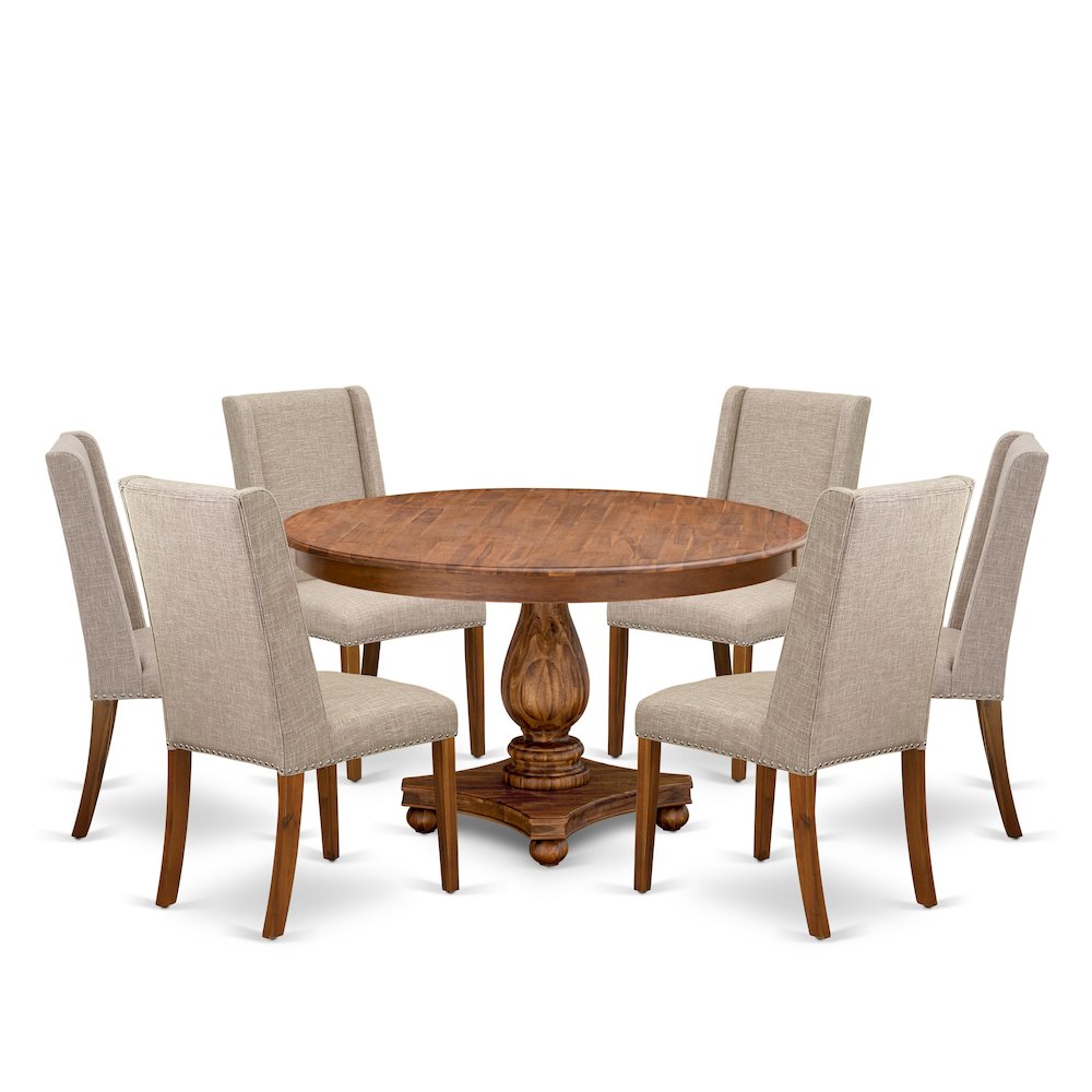 7-Piece Dining Table Set A Wooden Dining Table