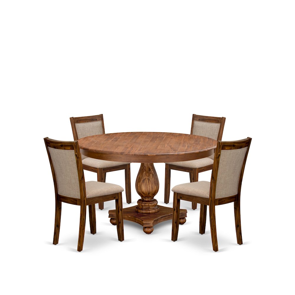 5-Pc Kitchen Table Set Of A Pedestal Kitchen Table