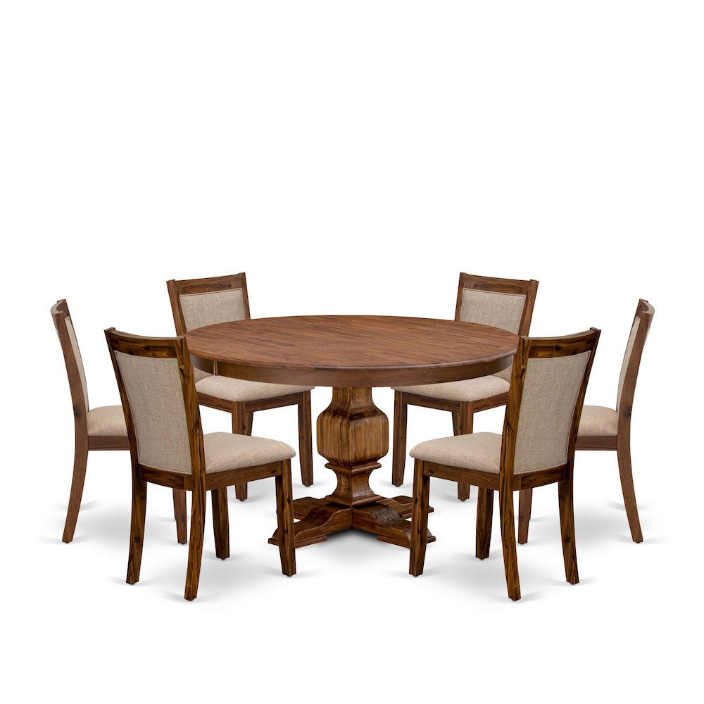 7-Pc Kitchen Table Set A Pedestal Table