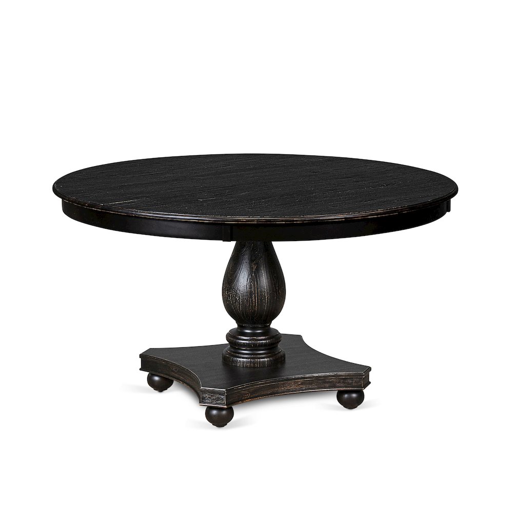5 Piece Dining Set Consists Of 54″ Round Table In Willow Green Color