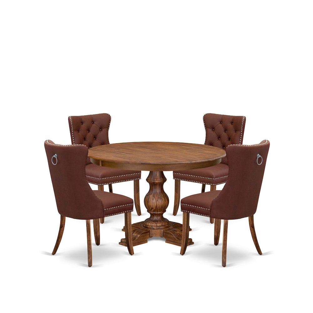 5-Pc Dining Room Table Set Contain A Wood Table