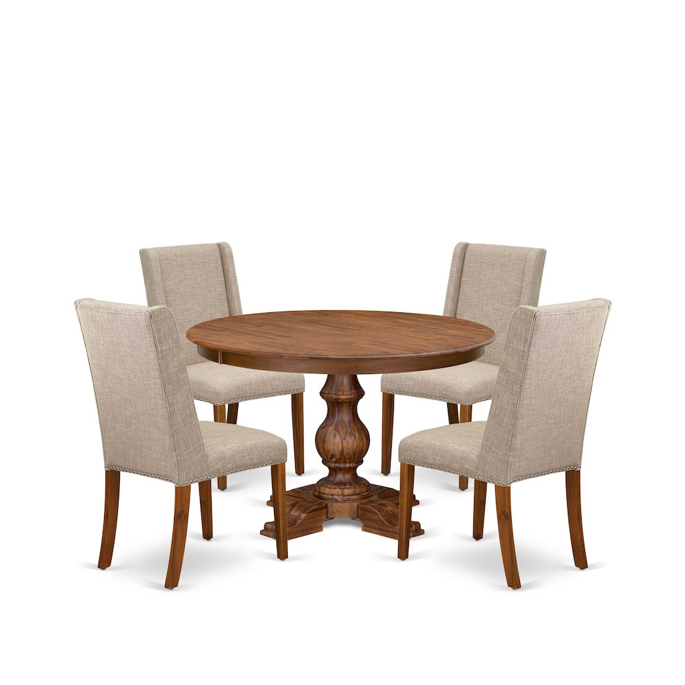 5-Piece Kitchen Dining Table Set A Wood Table