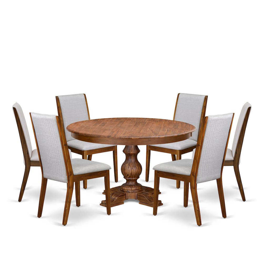 7-Piece Dining Room Set Consist Of A Wooden Kitchen Table