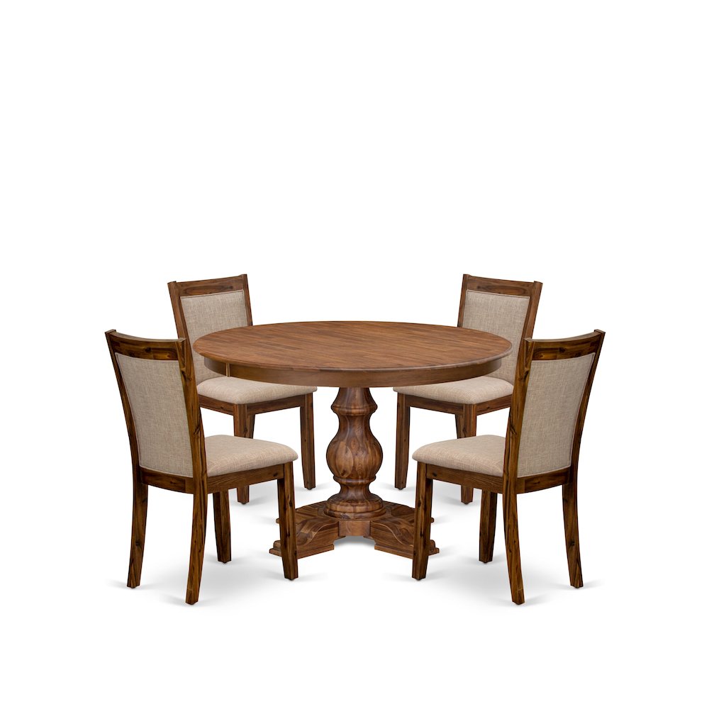 5-Pc Kitchen Set A Pedestal Dining Table
