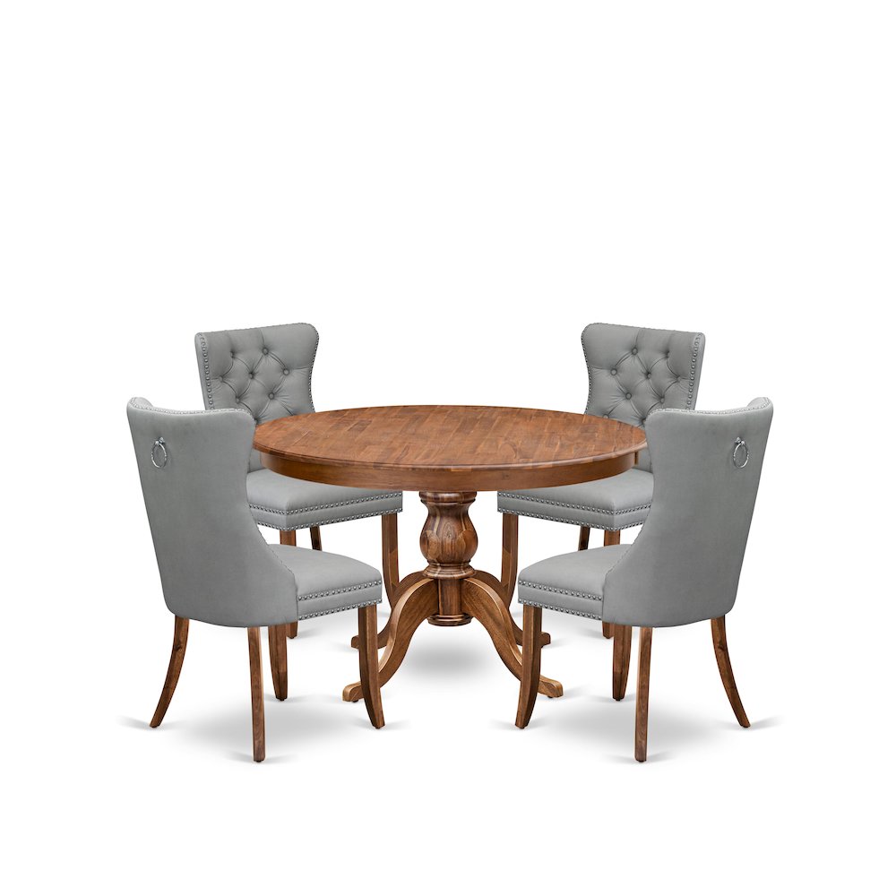 5-Pc Modern Dining Set Consist A Wood Dining Table