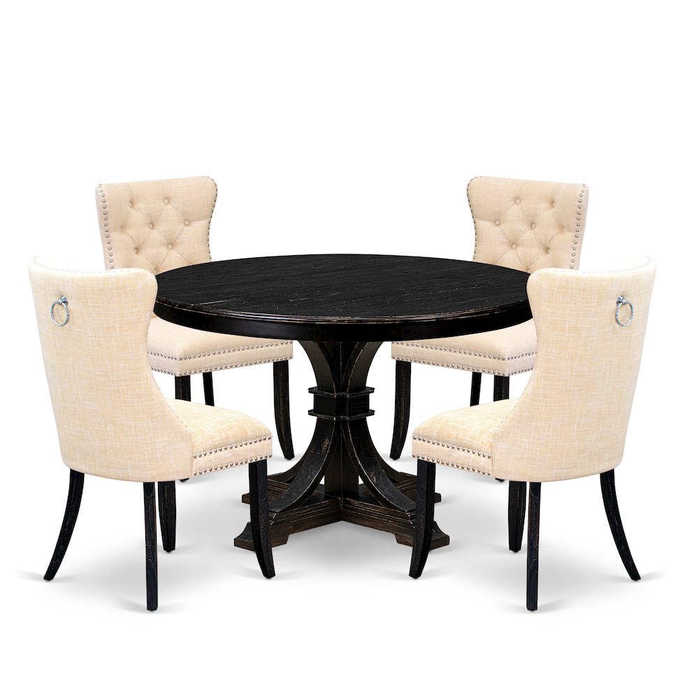 5-Piece Kitchen Set Of A Wood Table