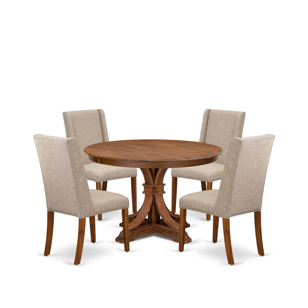 5-Piece Dining Room Table A Wooden Table
