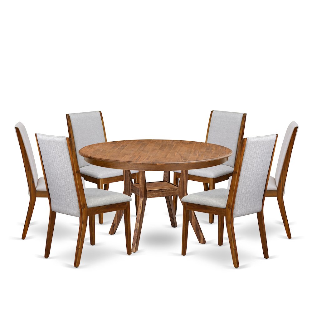7-Pc Mid Century Modern Dining Set A Dinning Table
