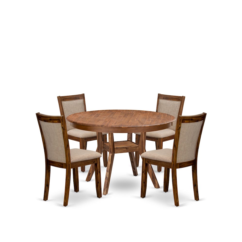 5-Pc Dining Set A Pedestal Breakfast Table