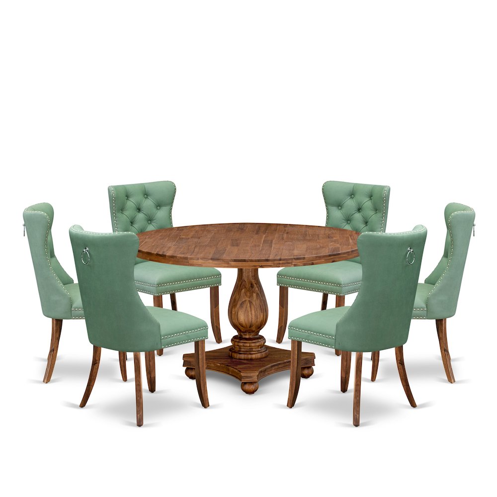 7-Pc Dining Set Contain A Mid Century Table