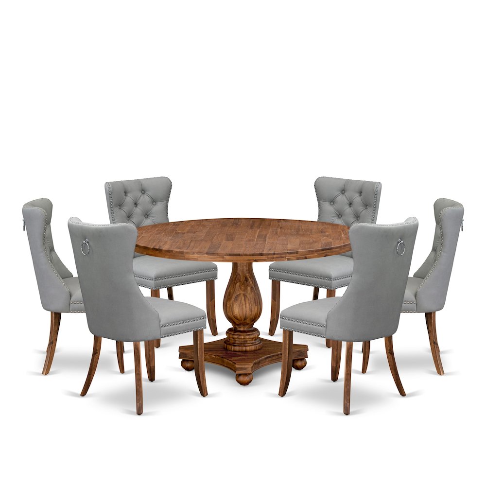 7-Pc Kitchen Table Set Contain A Mid Century Modern Table