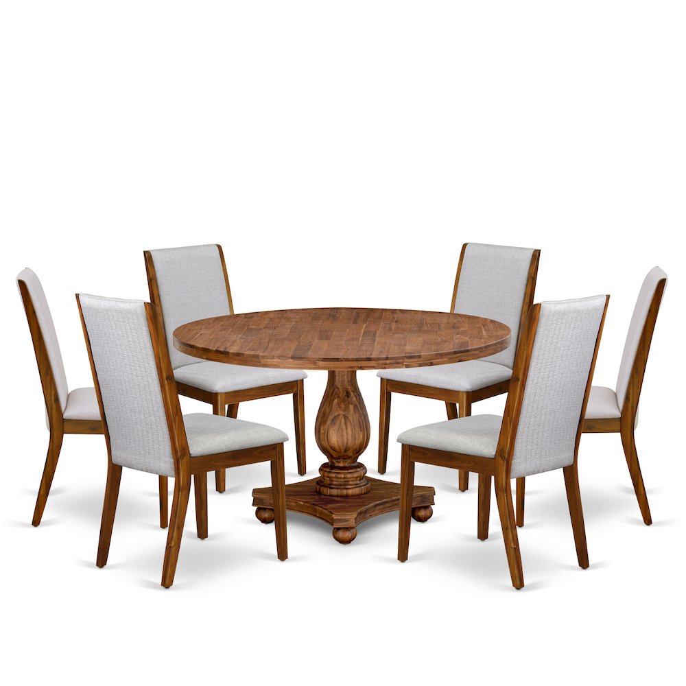 7-Piece Modern Dining Set A Wooden Kitchen Table