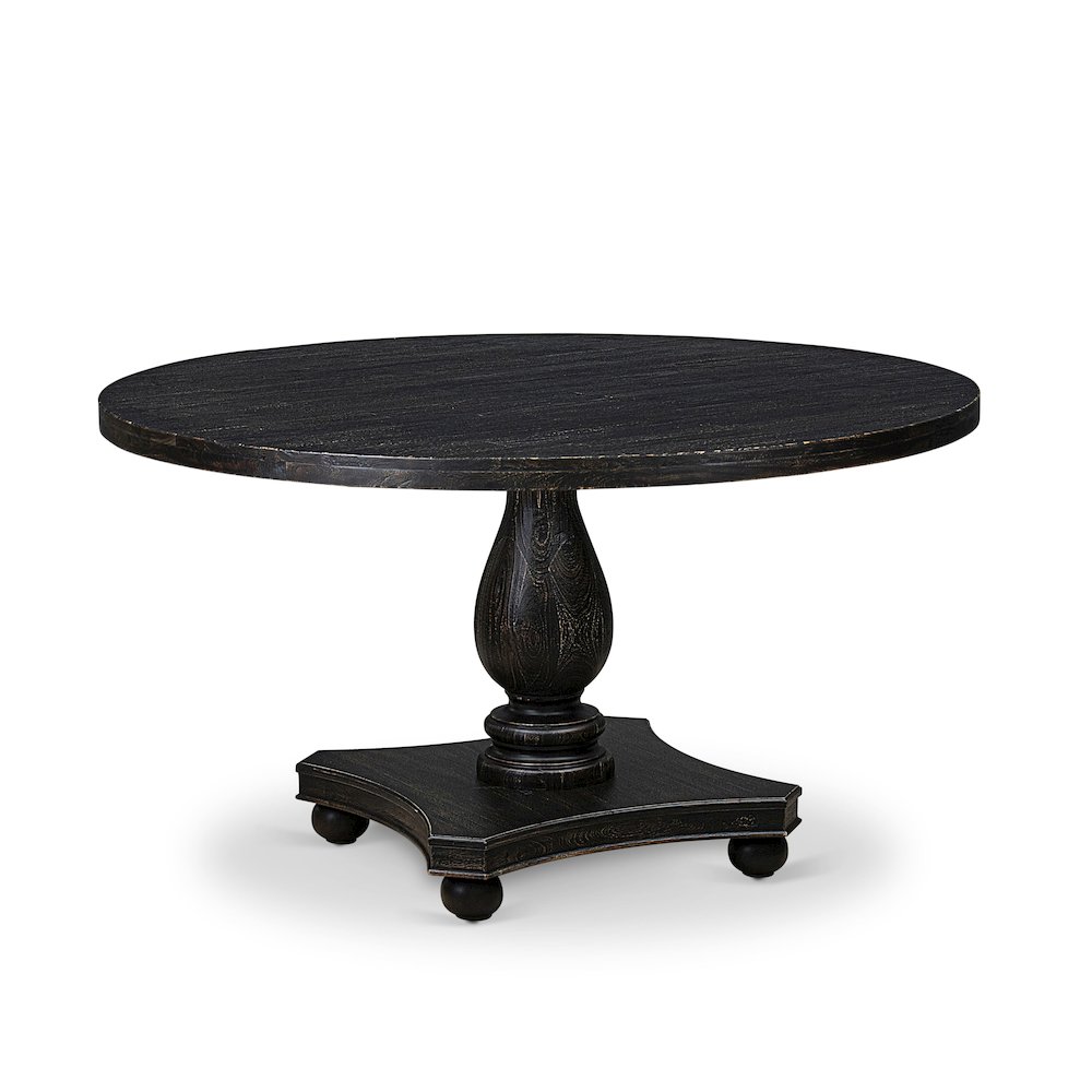 5 Piece Dining Table Set Consists Of 54″ Round Table In Light Gray Color