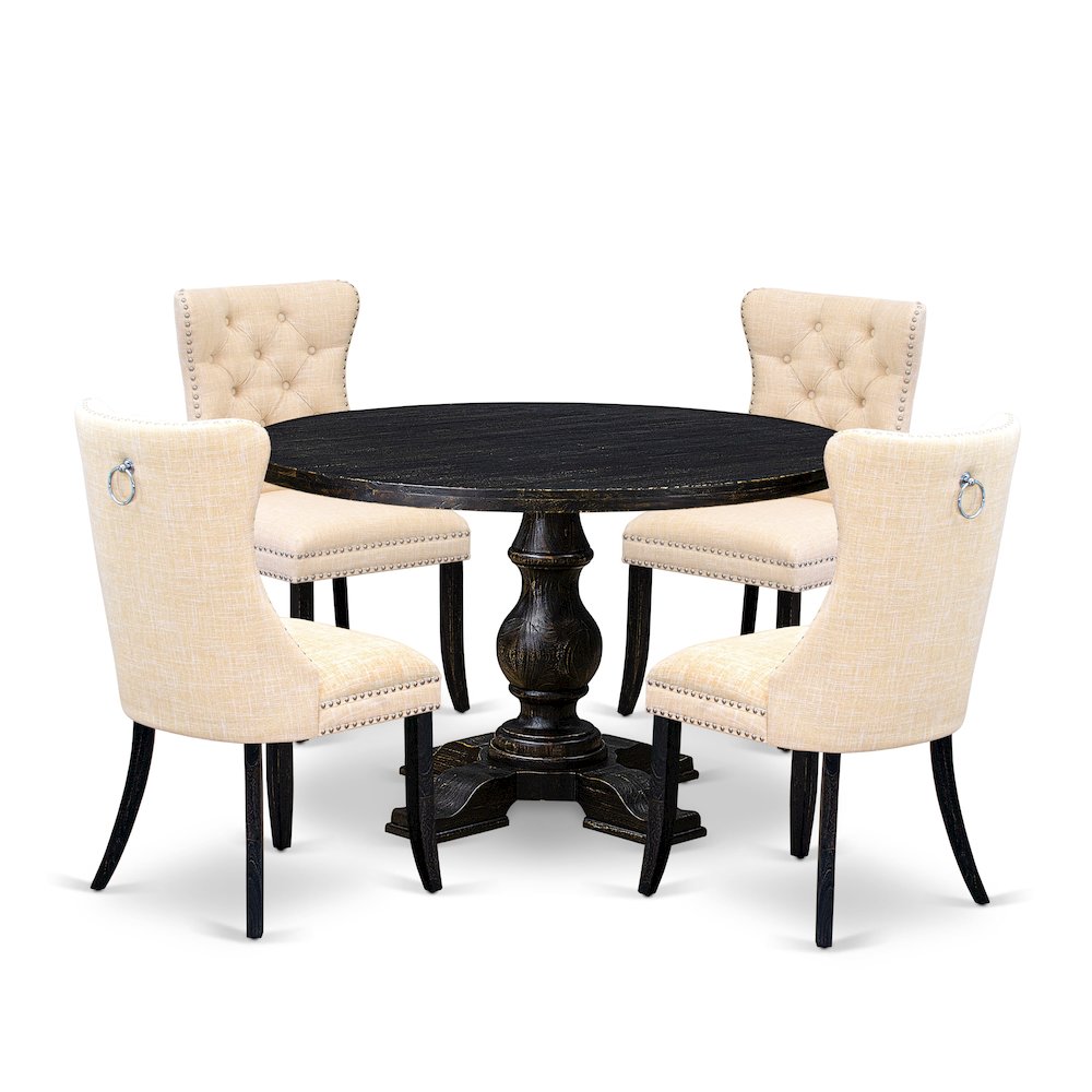 5-Pc Dinner Table Set A Wood Table